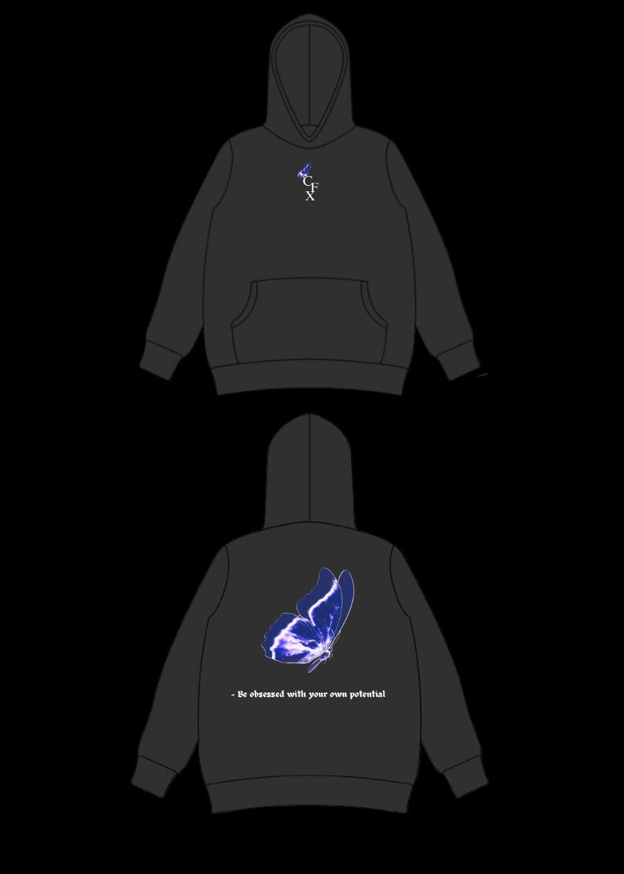 Butterfly Slogan Hoodie